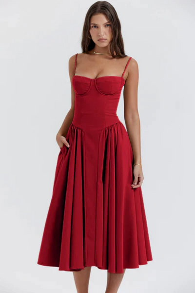 Midi Modelleyici Elbise - JUNETTI®