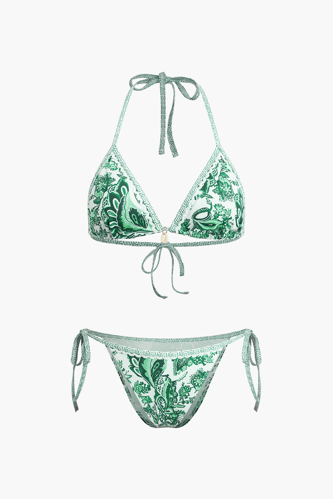 Retro Baskılı Halter Bikini Takımı - JUNETTI®