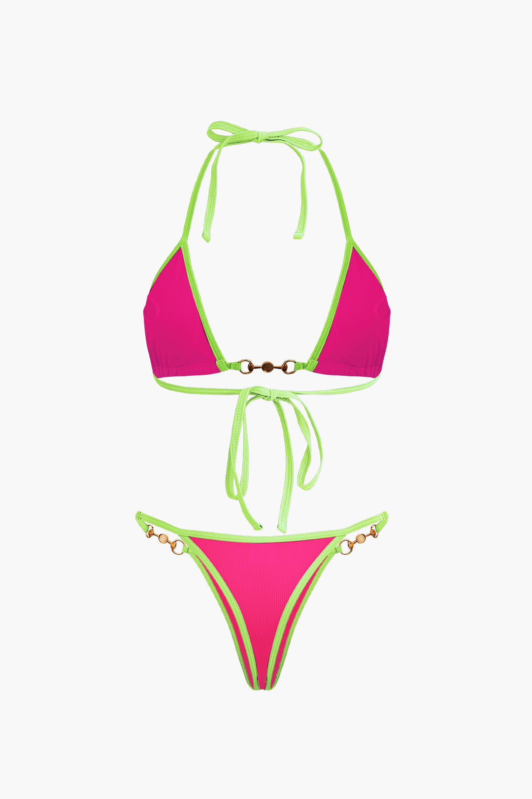 İnci Detaylı Halter Yaka 2 Parça Bikini Takımı - JUNETTI®