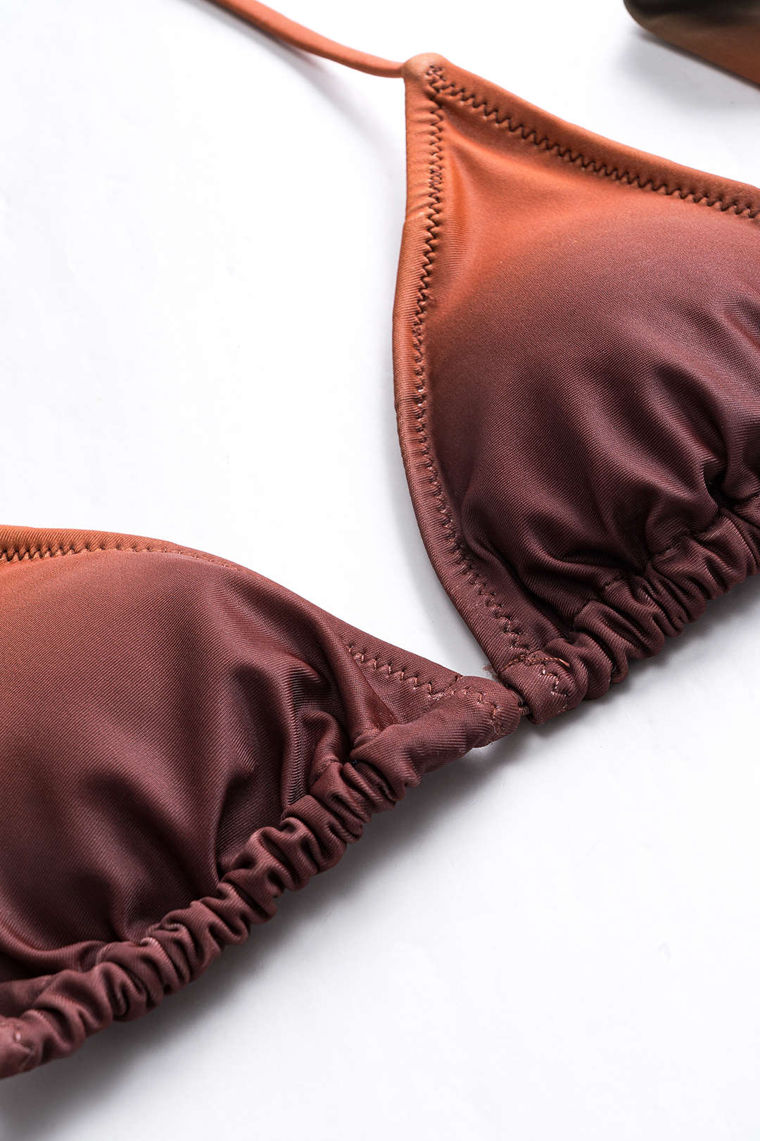 Ombre Baskılı File Bikini 3 Parça Takım - JUNETTI®