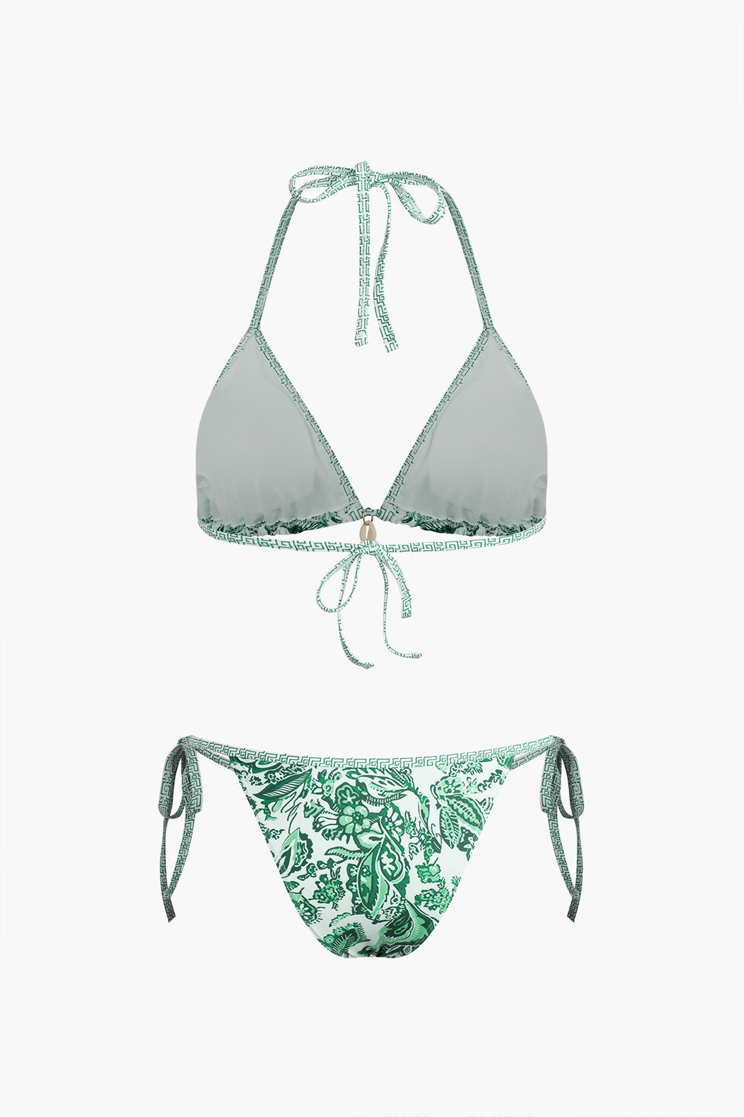 Retro Baskılı Halter Bikini Takımı - JUNETTI®