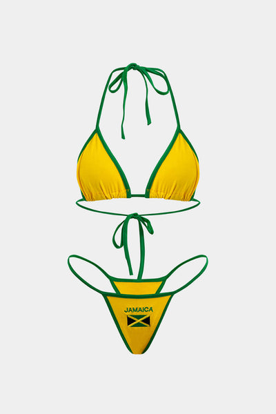 Nakışlı Kontrast Bikini Takımı - JUNETTI®