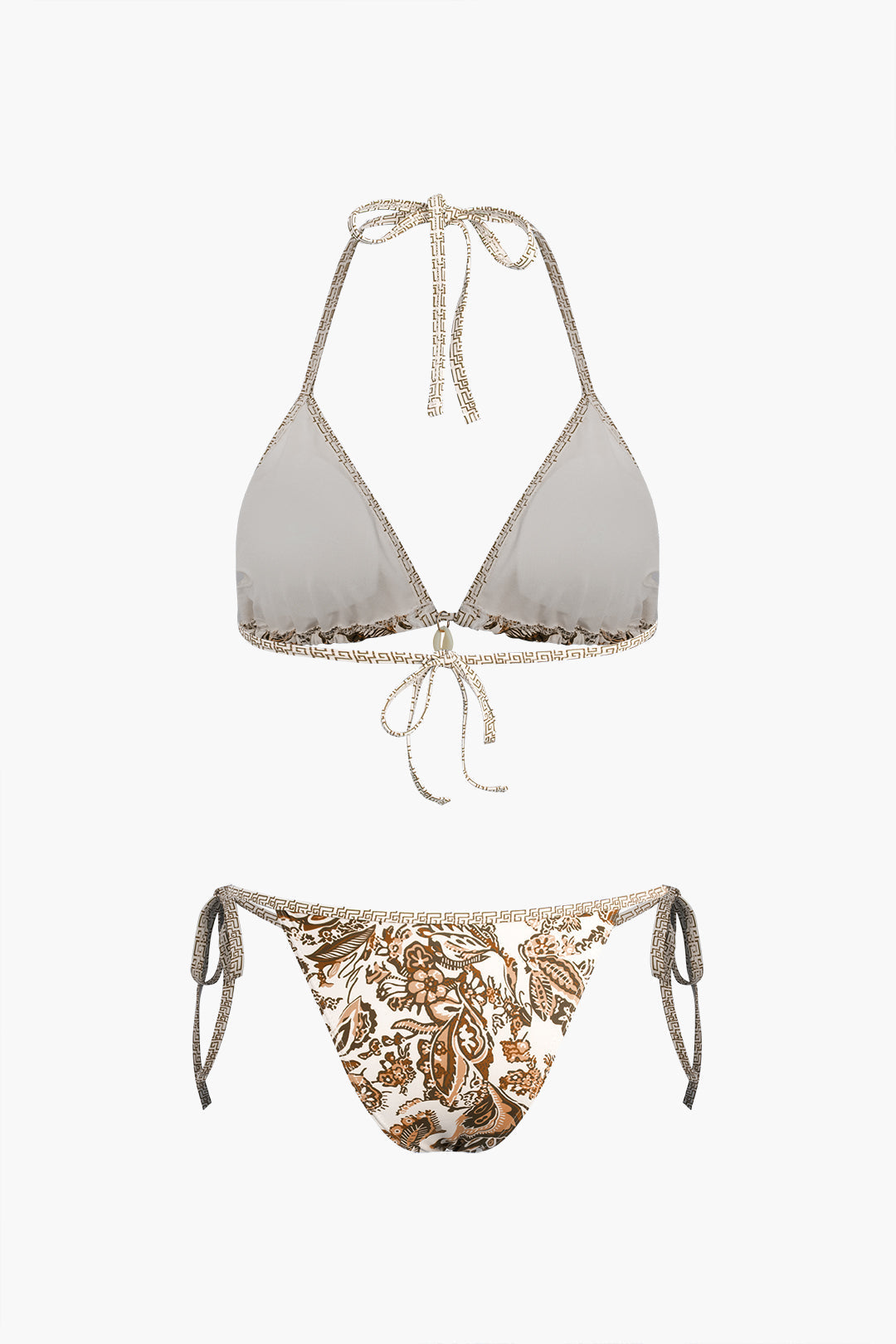 Retro Baskılı Halter Bikini Takımı - JUNETTI®