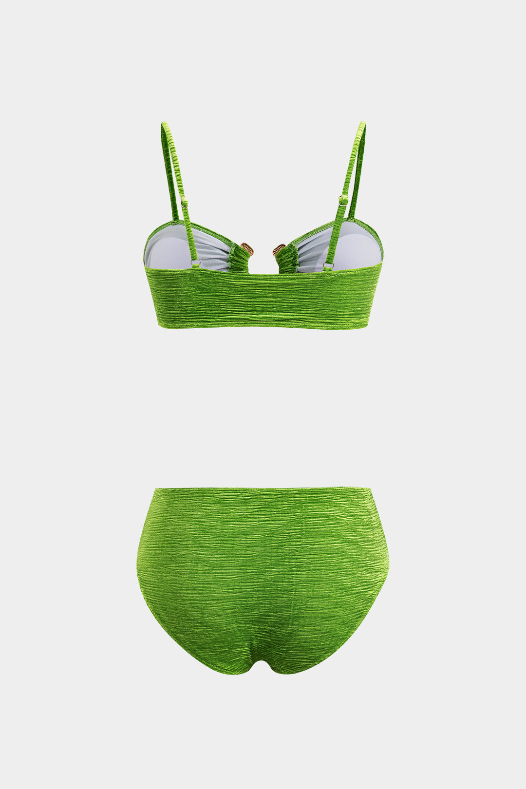 Kadife Asimetrik Metalik Bikini Takımı - JUNETTI®