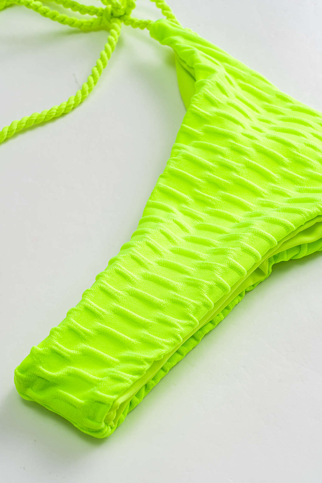Metalik Saçaklı Kıvrımlı Bağlamalı Bikini Takımı - JUNETTI®