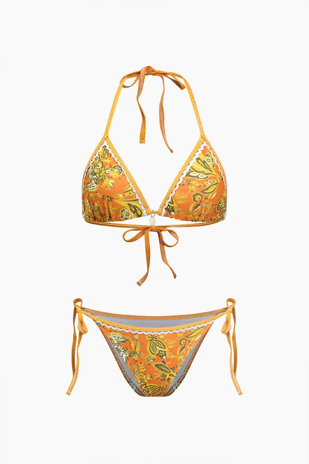 Retro Baskılı Halter Bikini Takımı - JUNETTI®