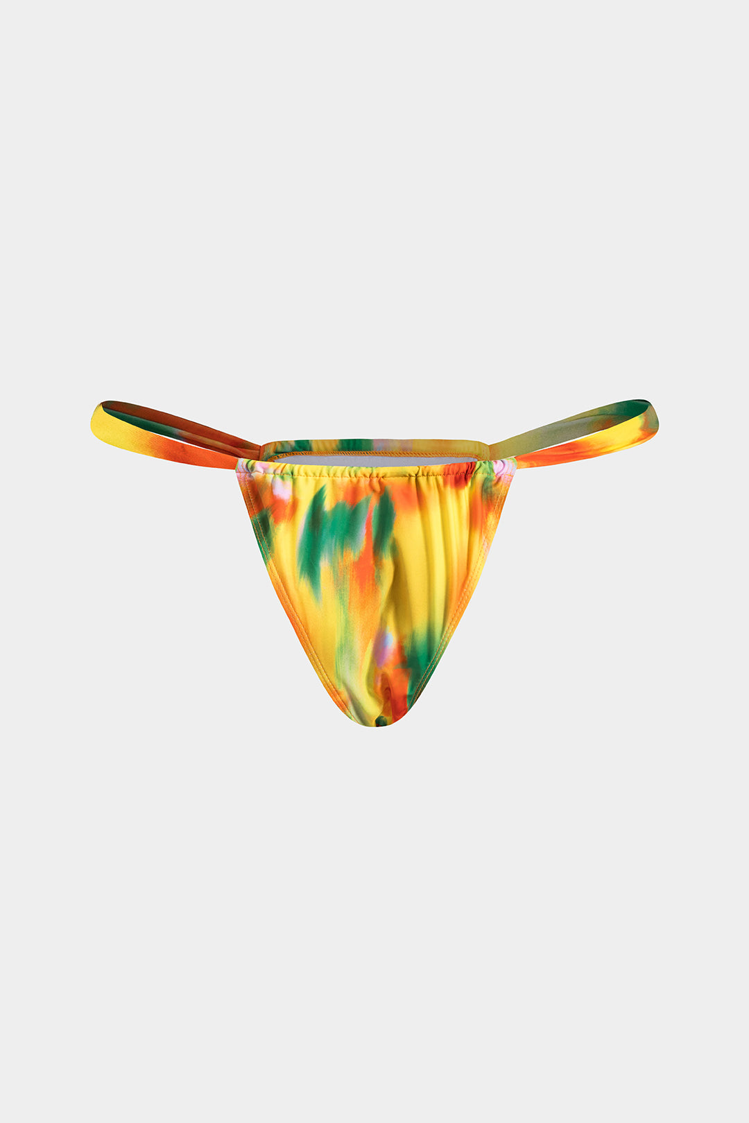 Tie Dye Desenli Büzgülü Dönme Kırma Bağlamalı Bikini Takımı - JUNETTI®