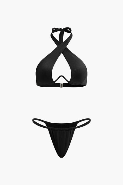Çapraz Bağlamalı Halter Kesim Bikini Takımı - JUNETTI®