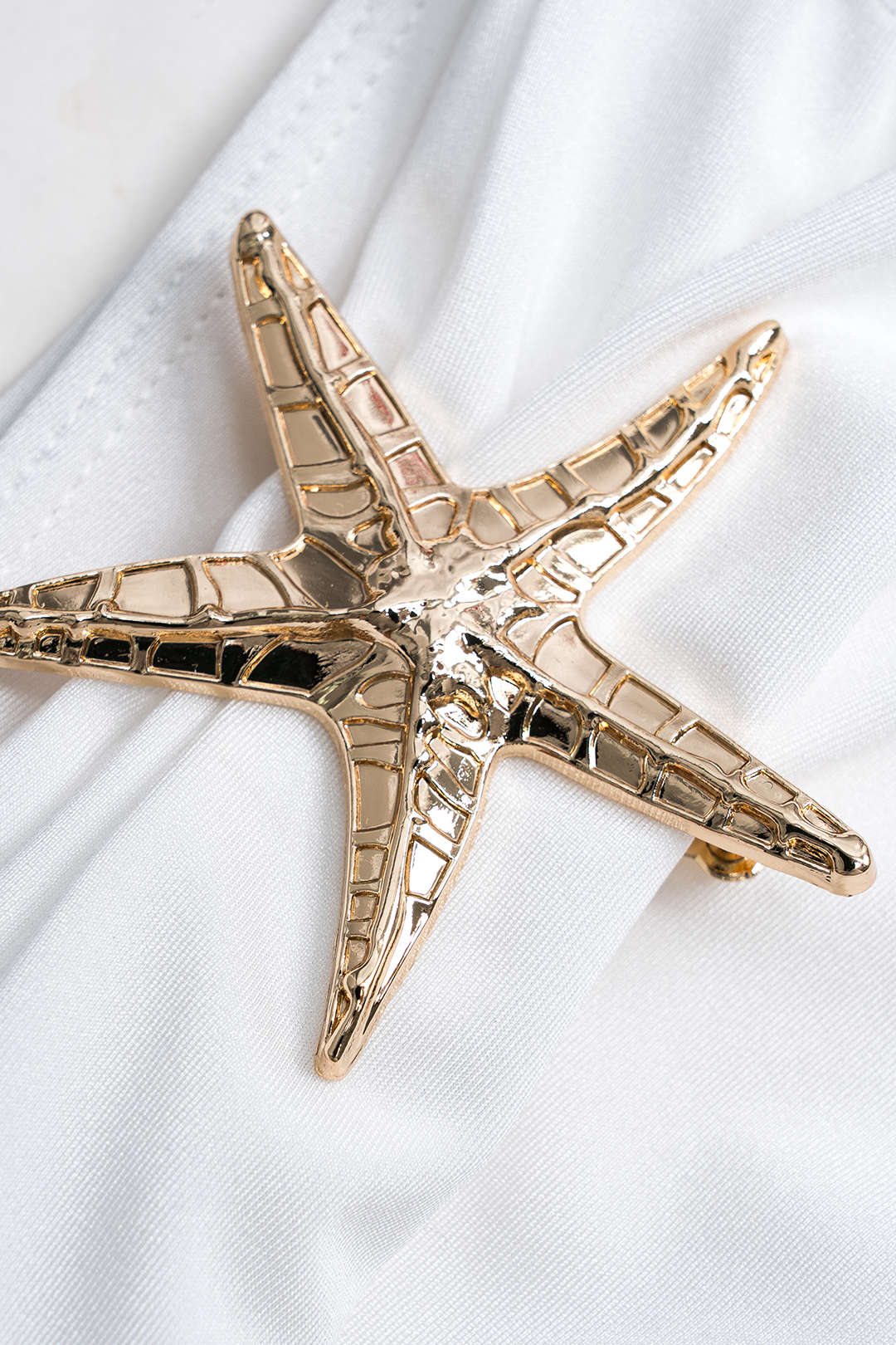 Metalik Dekorlu Büzgülü Sırt Dekolteli Bikini ve Pareo Takımı - JUNETTI®